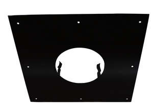 Plaque propreté en inox CLIPINOX noir - Diam. 200 x L. 400 x l. 400 mm