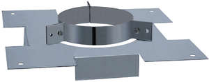 Support en dalle double paroi en acier galvanisé - Diam. 153 mm