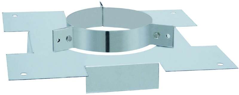 Support en dalle double paroi en acier galvanisé - Diam. 180 mm