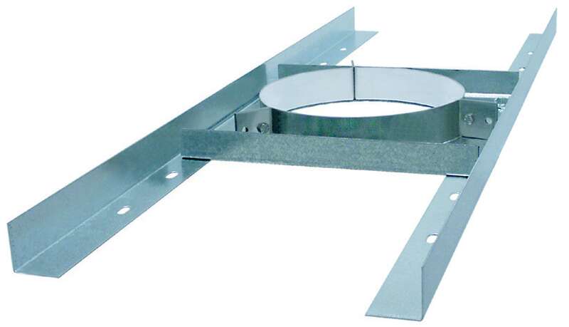 Support plancher pour conduit double paroi en acier galvanisé - Diam. 180 mm