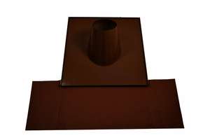Solin kit en plomb brun - pente de 10 à 30° - Diam. 125 mm