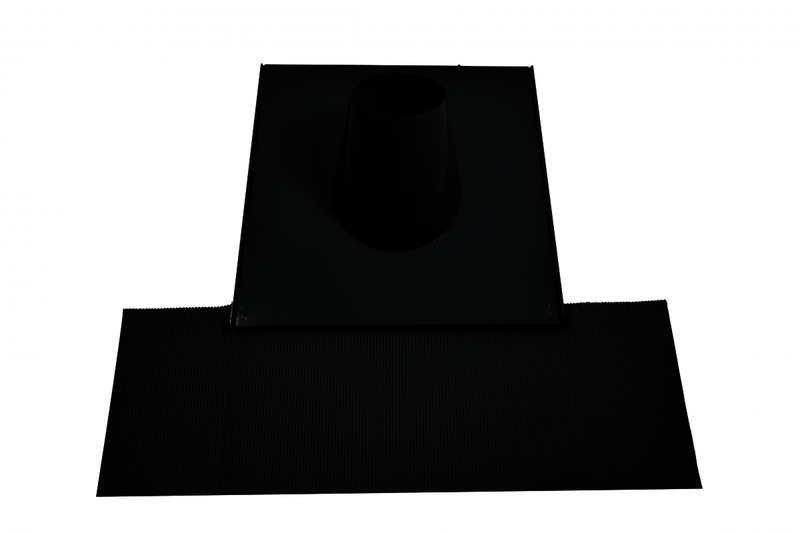 Solin kit plomb APOLLO PELLETS noir - pente de 10 à 30° - Diam. 150 mm