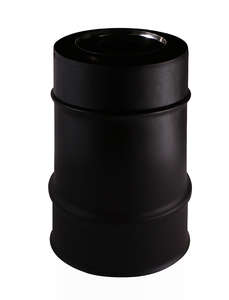Élément droit pour raccordement concentrique APOLLO PELLETS en acier inox noir - Diam. 80/125 x L. 330 mm
