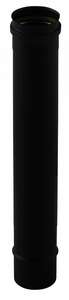 Raccordement simple paroi avec joint en inox noir - Diam. 80 x L. 500 mm