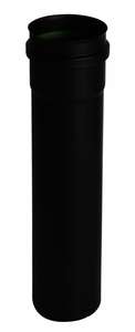Rallonge téléscopique APOLLO PELLETS avec joint silicone noir mat - Diam. 80 x L. 240 mm