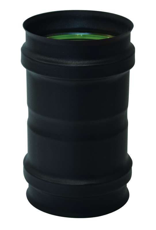 Adaptateur pour poêle à granulé en inox noir - Diam. 100 mm