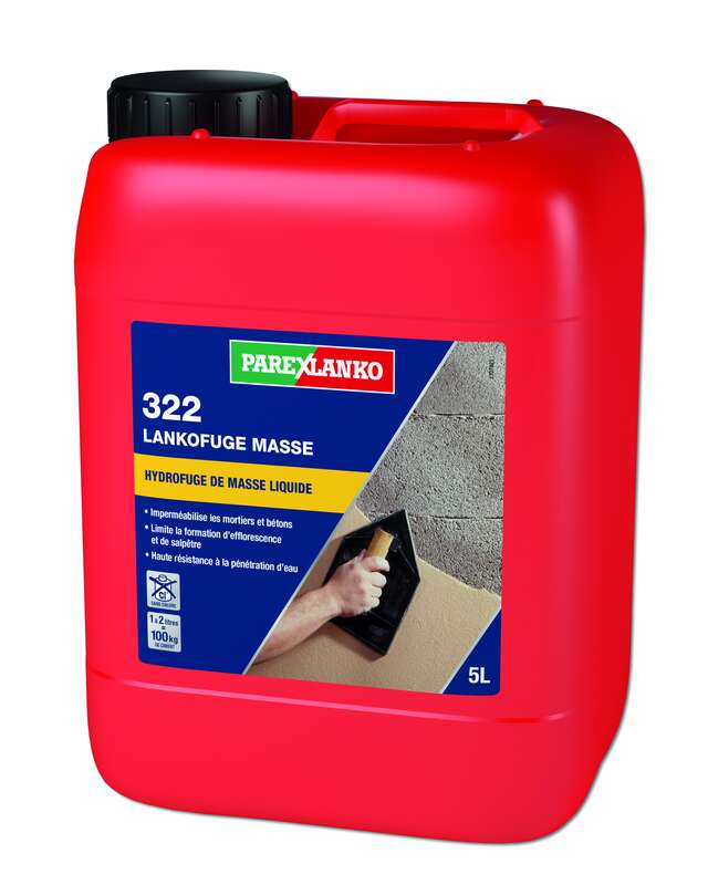 Adjuvant pour ciment 322 LANKOFUGE MASSE - Bidon de 5 L