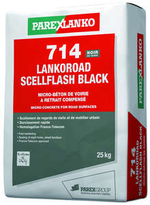 Micro béton de voirie lankoroad LANKOROAD SCELLFLASH noir - Sac de 25 kg