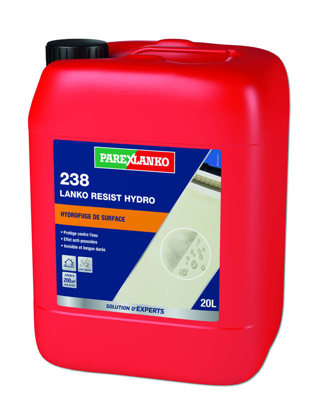 Hydrofuge de surface pour l'imperméabilisation des surfaces 238 LANKO RESIST HYDRO - Bidon de 20 L