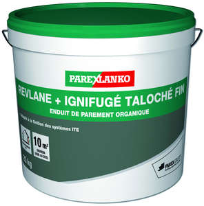 Enduit de parement organique ignifugé pour façades REVLANE TF 1.0 blanc naturel - Seau de 25 kg