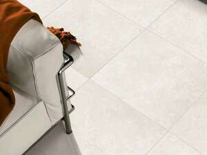 Carrelage pour sol intérieur en grès cérame émaillé PAREFEUILLE SAUMUR Blanc L. 45 x l. 45 cm x Ép. 8 mm