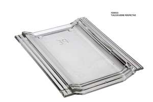 Tuile en verre PERSPECTIVE transparent L. 420 x l. 330 mm