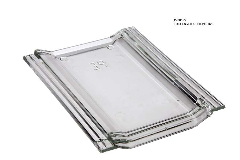 Tuile en verre PERSPECTIVE transparent L. 420 x l. 330 mm