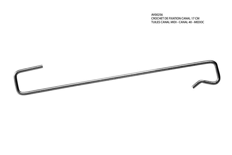 Crochet de fixation pour tuile canal 17cm - Seau de 340 unités