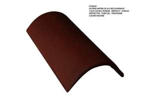 Faîtière/arêtier à recouvrement de 42 pour toiture en béton - badiane - L. 420 x l. 245 mm