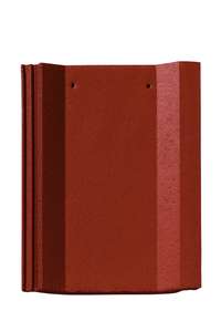 Tuile en béton PERSPECTIVE rouge sienne L. 420 x l. 330 mm