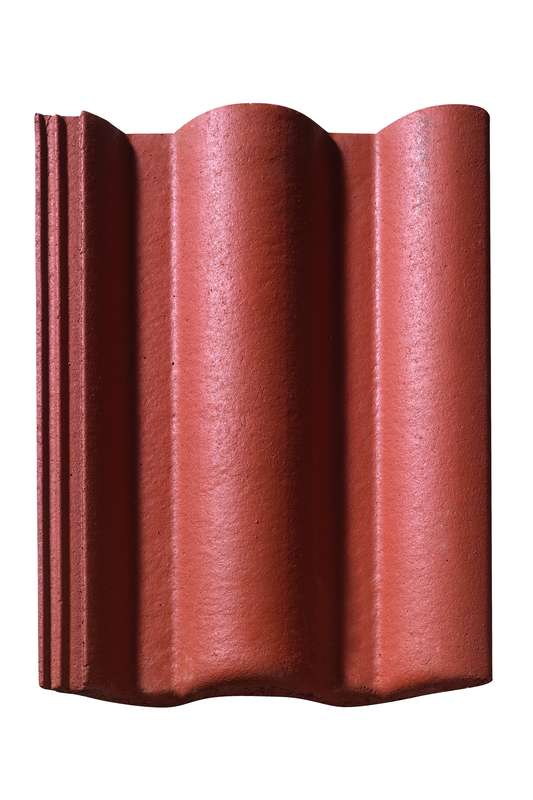 Tuile en béton PLEIN CIEL rouge sienne L. 420 x l. 332 mm