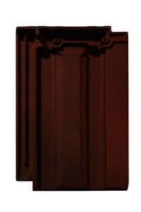Tuile en terre cuite BELMONT® rouge vieilli L. 465 x l. 328 mm