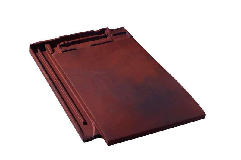 Tuile en terre cuite SIGNY® rouge vieilli L. 483 x l. 329 mm