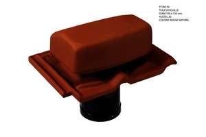 Tuile à douille en terre cuite POSTEL 20® rouge L. 315 x l. 430 mm