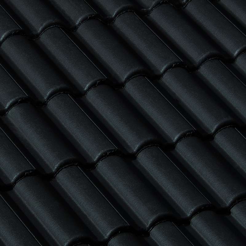 Tuile en béton PLEIN CIEL noir L. 420 x l. 332 mm