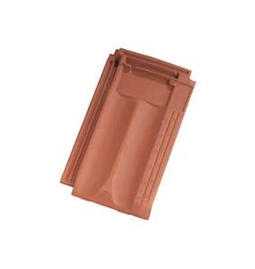 Tuile en terre cuite MARSEILLE rouge vieilli L. 433 x l. 260 mm