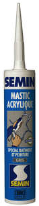 Mastic acrylique gris SEMIN - Cartouche de 310 ml