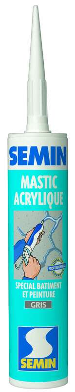Mastic acrylique gris SEMIN - Cartouche de 310 ml