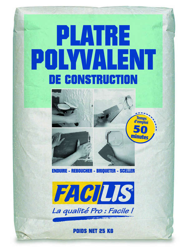 Plâtre FACILIS POLYVALENT - Sac de 25 kg