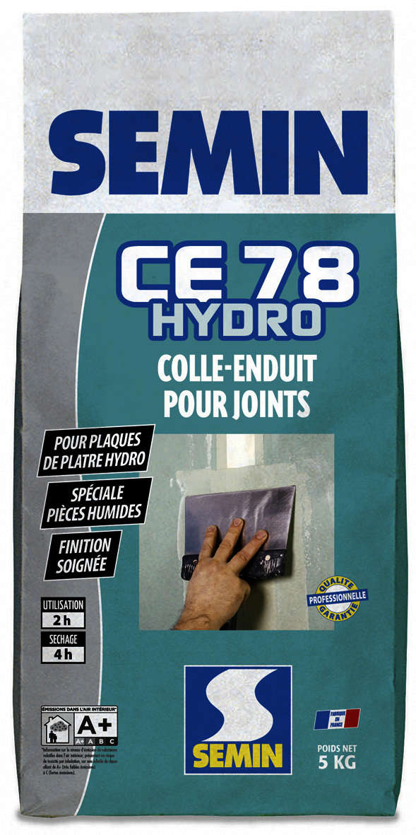 Enduit pour Joints de Plaques de Plâtre CE 78 2 Heures Semin, Intérieur, Sac de 25 kg (lot de 3
