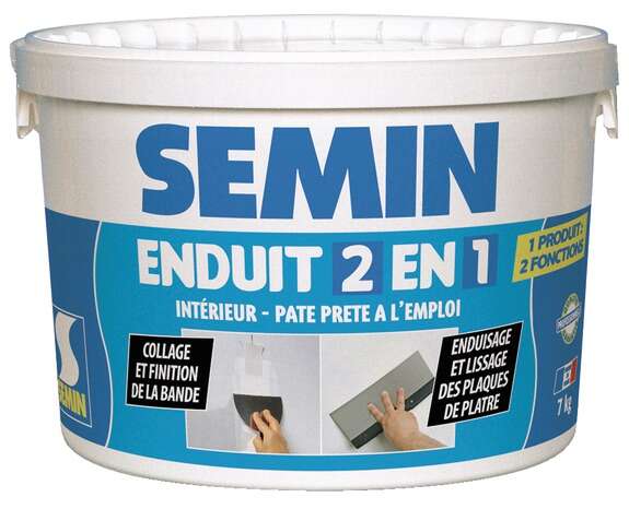 Enduit 2 en 1 multifonctions intérieur SEMIN - Seau de 7 kg