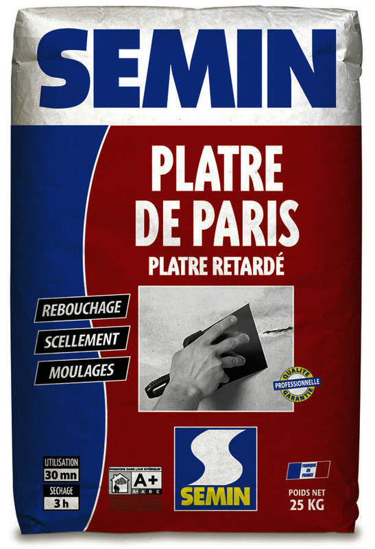 Plâtre en poudre manuel PLATRE DE PARIS - Sac de 25 kg