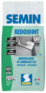 Mortier joint pour carrelage KEDOJOINT gris - Sac de 5 kg