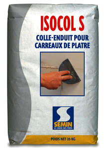 Colle-enduit pour carreaux de plâtre ISOCOL SUPER - Sac de 25 kg