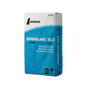 Ciment multi-usage blanc SUPERBLANC 42,5 - Sac de 25 kg