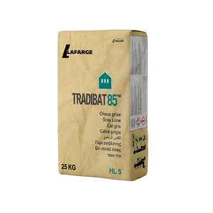 Chaux hydraulique multi-usage blanche TRADIBAT 85 - Sac de 25 kg 
