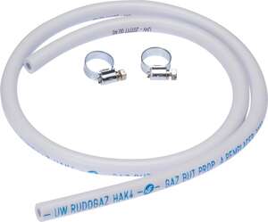 Flexible de gaz pour le raccordement d'appareils à usage domestique en caoutchouc GPL L. 1,5 m blanc