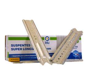 Suspente 17/47 pour fourrure de plafond L. 240 x 43 mm