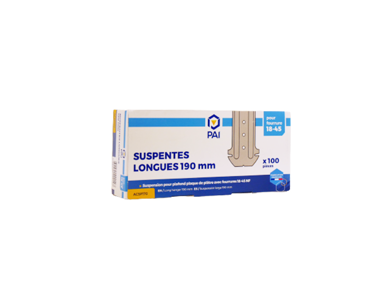 Suspente NT 18/45 pour fourrure de plafond L. 170 x l. 43 mm