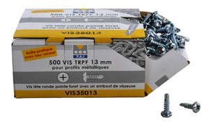 Vis TRPF autoforeuse pour plaques de plâtre L. 13 mm - Boîte de 500 pièces