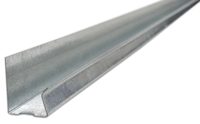 Lisse clip en U en acier galvanisé pour cloison plâtre - L. 3000 mm
