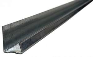 Lisse clip en U en acier galvanisé pour cloison plâtre - L. 3000 mm