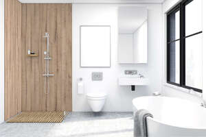 Panneau mural de douche ROTH VIPANEL aspect bois L. 100 x H. 255 x Ep. 0,3 cm - Erable mat