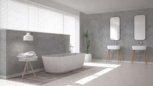 Panneau mural de douche ROTH VIPANEL aspect béton L. 100 x h. 210 x Ep. 0,3 cm - ciré mat