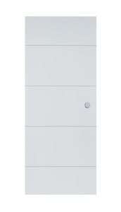 Porte alvéolaire GRAPHIK KETCH H. 2040 x l. 730 mm - usinage poignée tire doigt & rainure basse pour châssis coulissant pour chassis Scrigno