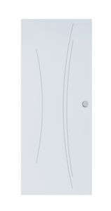 Porte alvéolaire GRAPHIK KAORI H. 2040 x l. 730 mm - usinage poignée tire doigt & rainure basse pour châssis coulissant pour chassis Scrigno