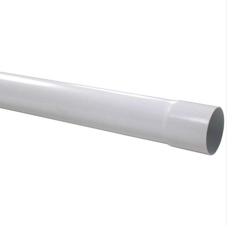 Tuyau de descente en PVC blanc Diam. 80 mm x L. 4 m