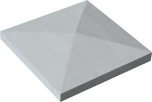 Chapeau de pilier pointe diamant WESER en pierre reconstituée gris L. 32 x l. 32 x Ép. 4/7,6 cm