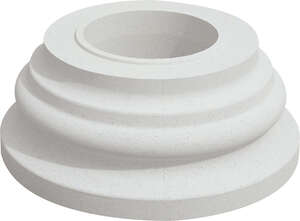 Base de colonne lisse WESER pour colonne décorative en béton blanc cassé H. 20 cm - Diam. 35/50 cm