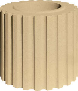 Fût pour colonne cannelé WESER en béton ton pierre H. 25 mm - Diam. 26 cm